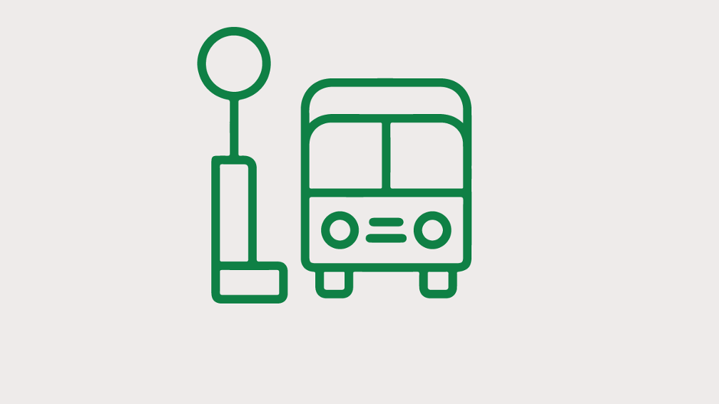 Gute Anbindung an die Busstation